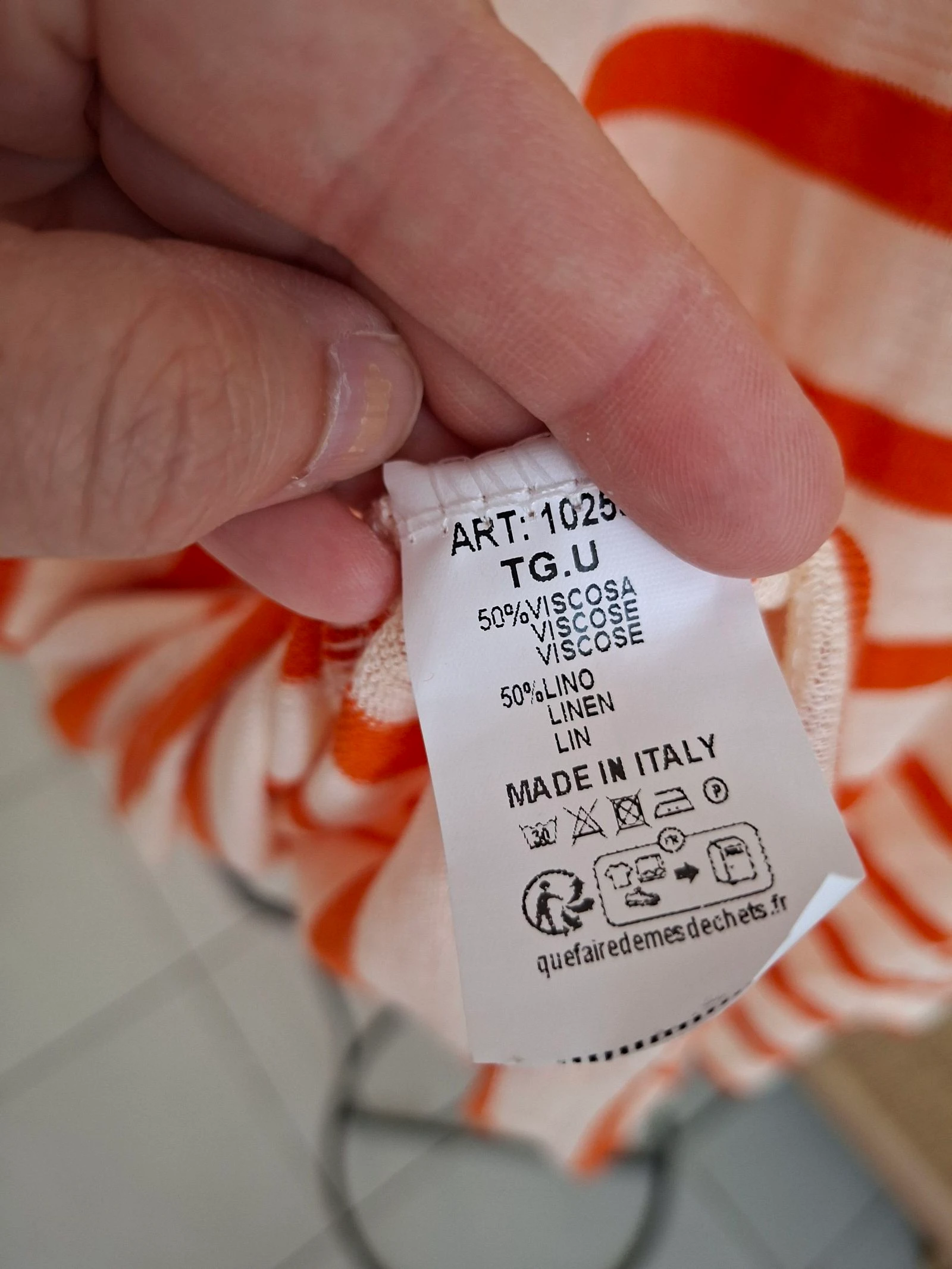 Blusa marinière laranja tamanho único – photo 4